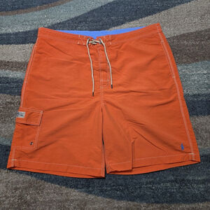 Polo Ralph Lauren Swimsuit Swim Trunks Board Shorts Orange Men's XXL